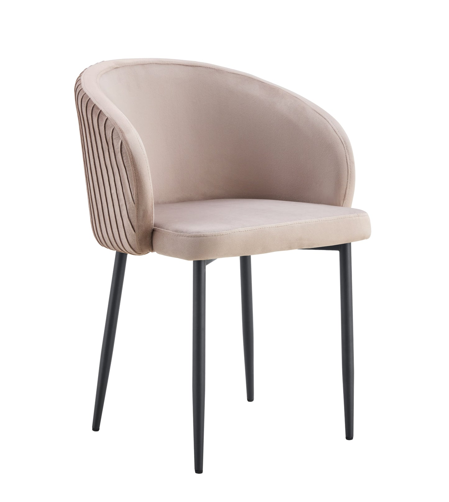 Chaise Carlita avec Accoudoirs et Pieds Métal Noir – Élégance et Confort