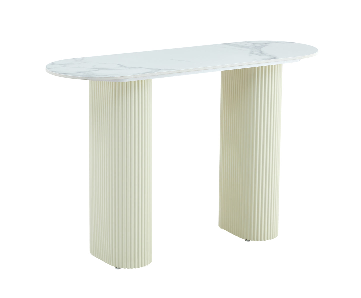 Console Roxy avec Plateau en Céramique Effet Travertin – 120x40x78 cm