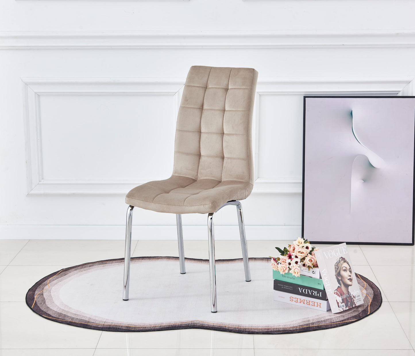 Chaise Emma en Velours – Élégance et Confort