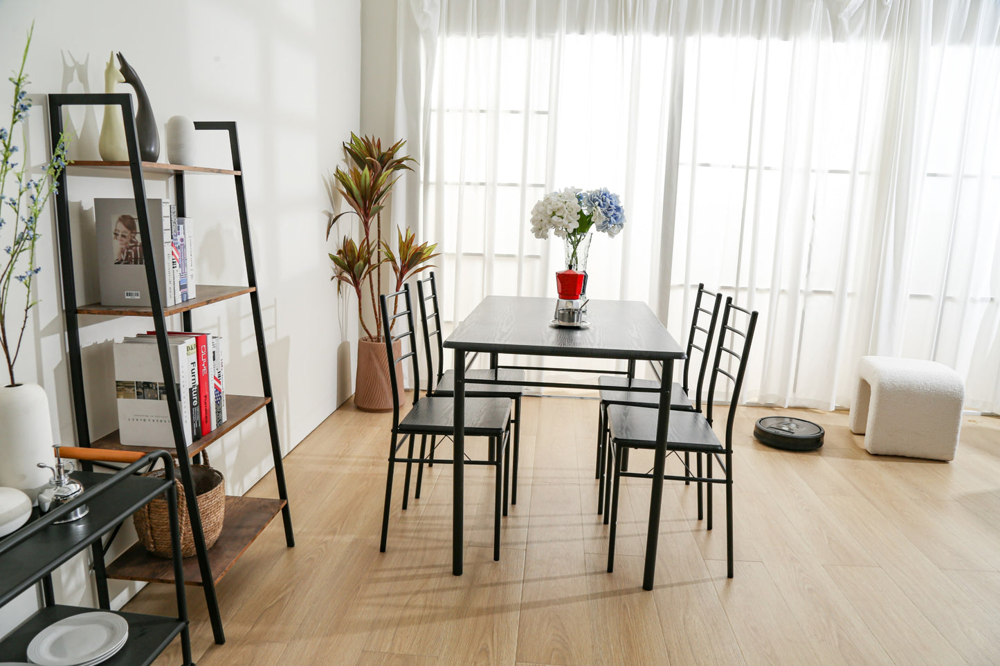 Ensemble Tuti 4+1 – Table 110x70x75 cm et 4 chaises