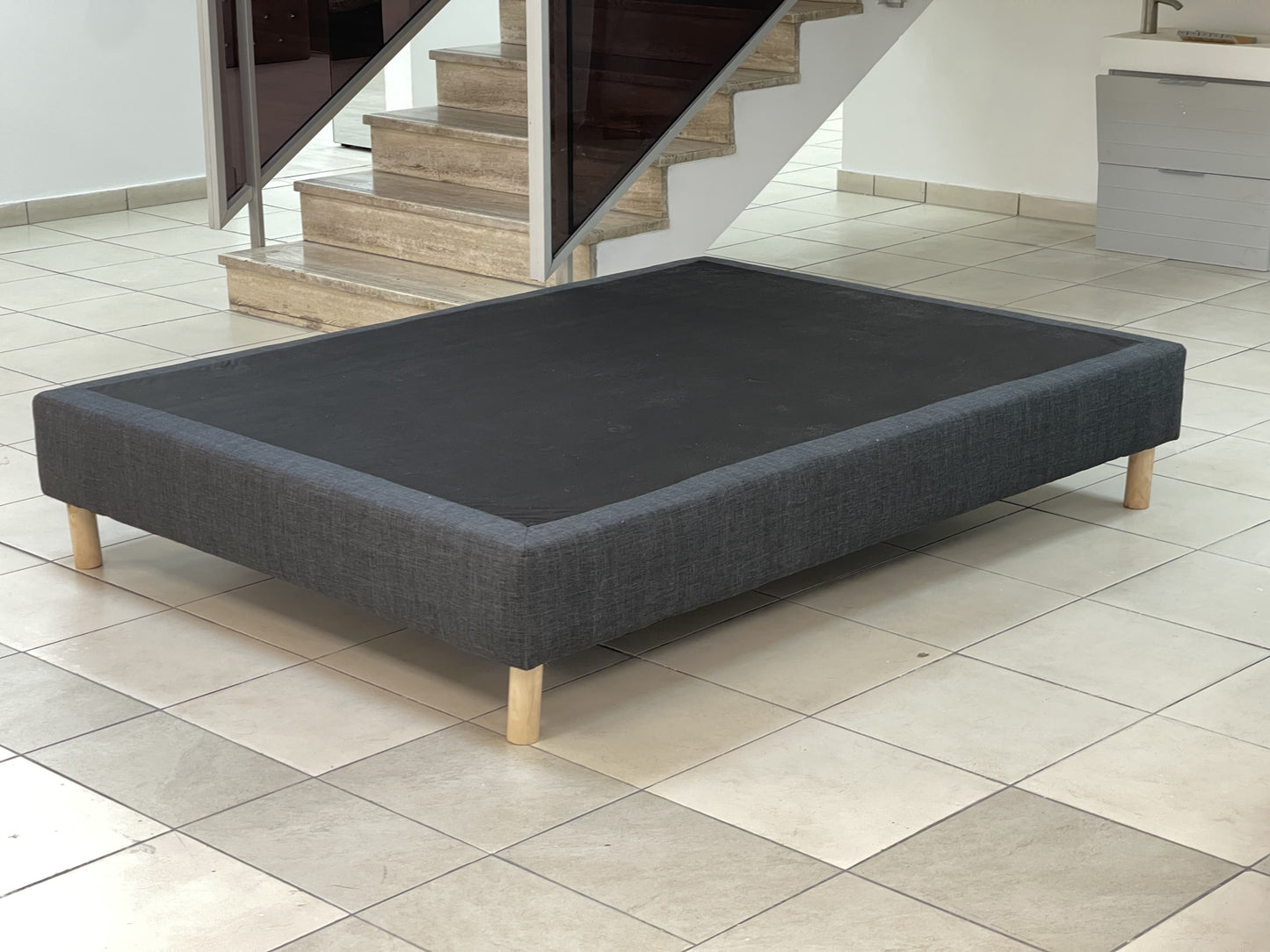 Sommier en tissu 140x190x15 cm – Confort et soutien durable