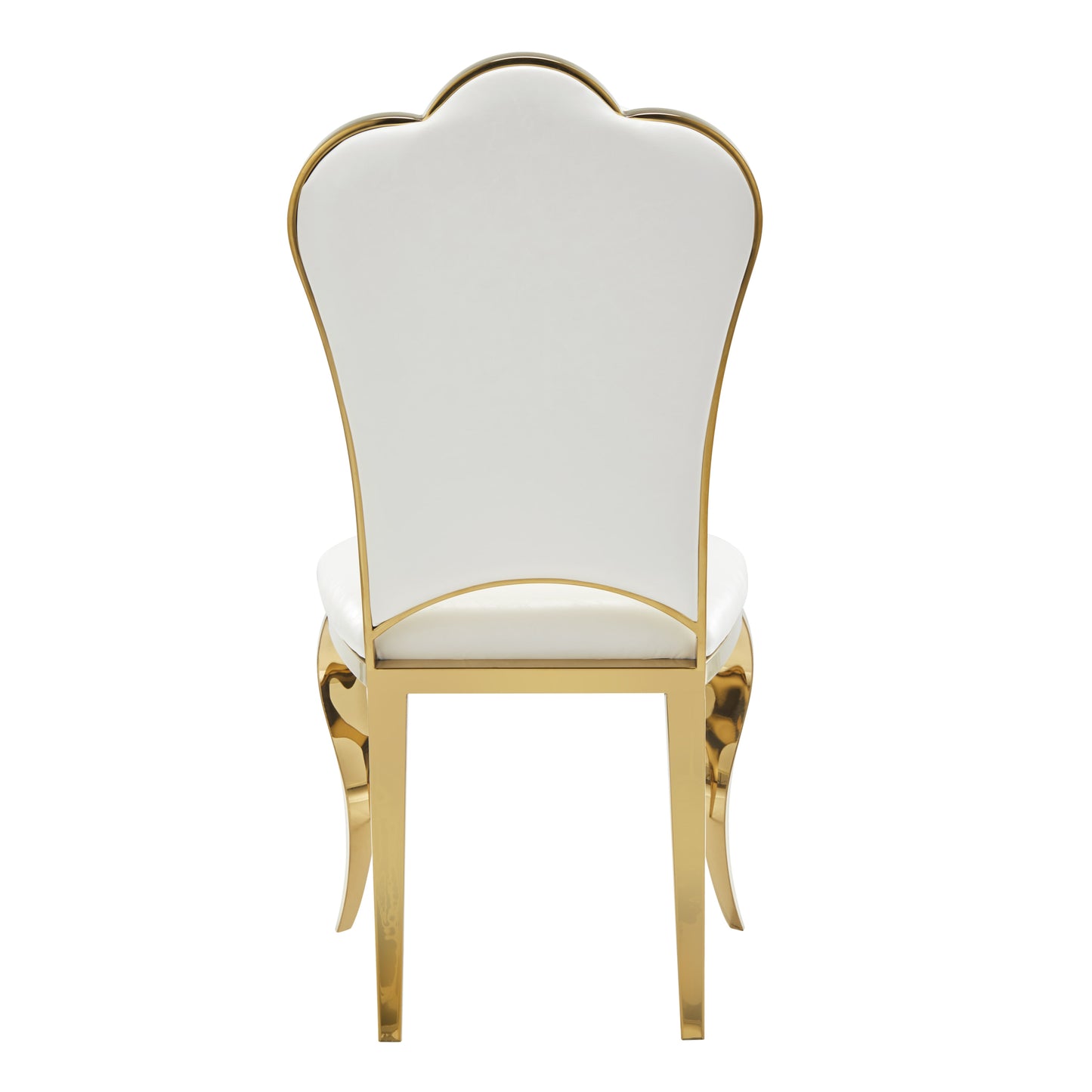 Chaise Sakura en Simili Cuir avec Pieds Dorés – Élégance et Modernité