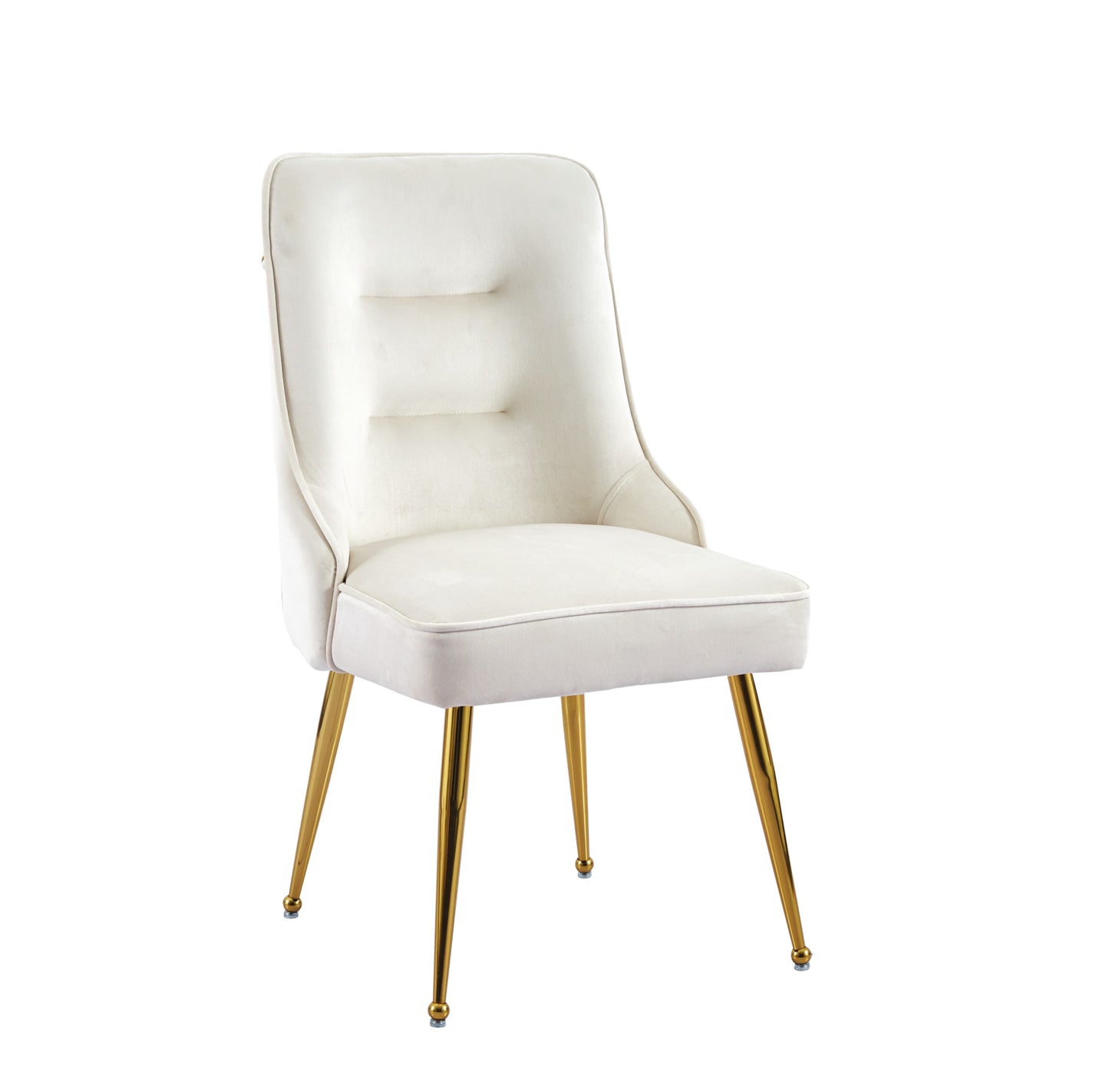 Chaise Zip en Velours avec Pieds Dorés – Confort et Élégance
