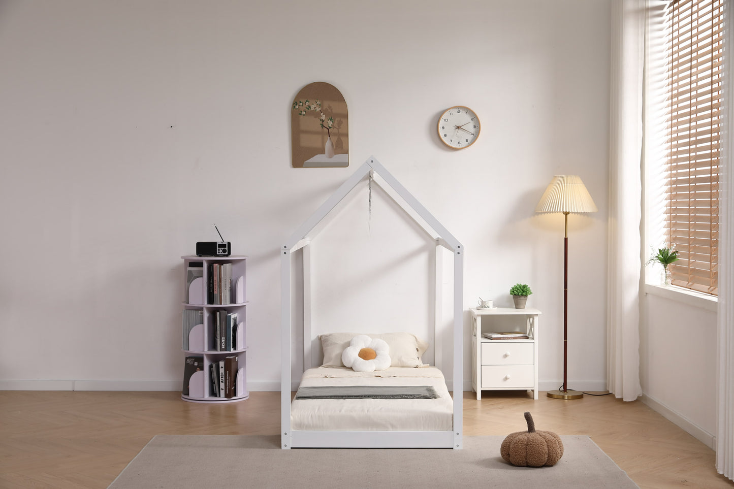 Lit enfant « Robinson Cabane » – Blanc – 90x190 cm