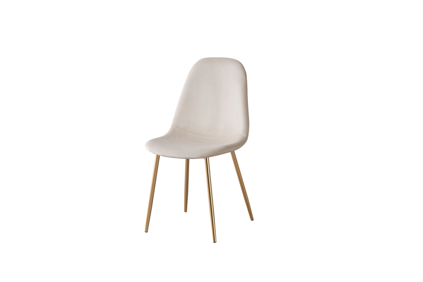 Chaise Scandinave en Velours avec Pieds Dorés – Élégance et Confort