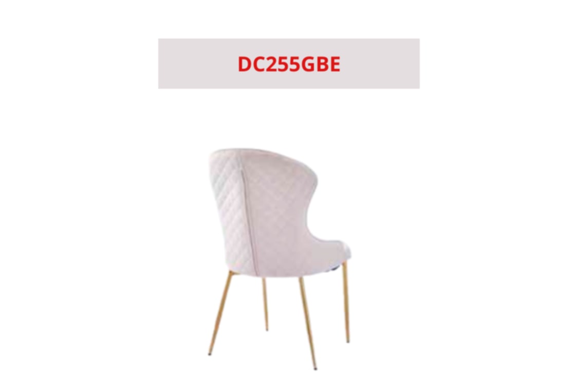 Chaise Hilton en Velours avec Pieds Dorés – Luxe et Confort