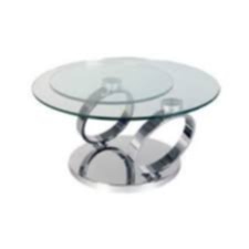 Table Basse Automat – Pieds Transparent & Plateau Verre 70x45 cm