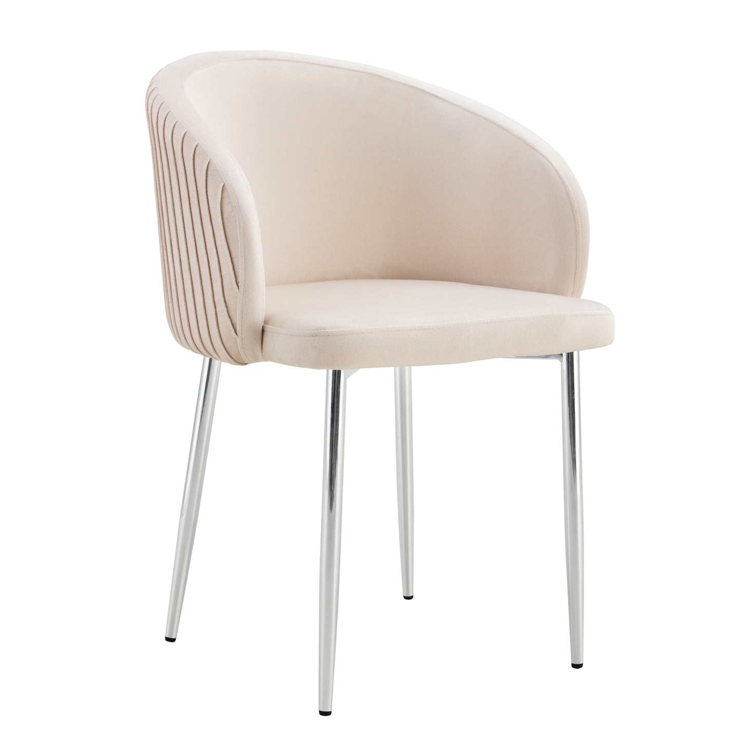 Chaise Carlita avec Accoudoirs et Pieds Chromés – Confort et Élégance