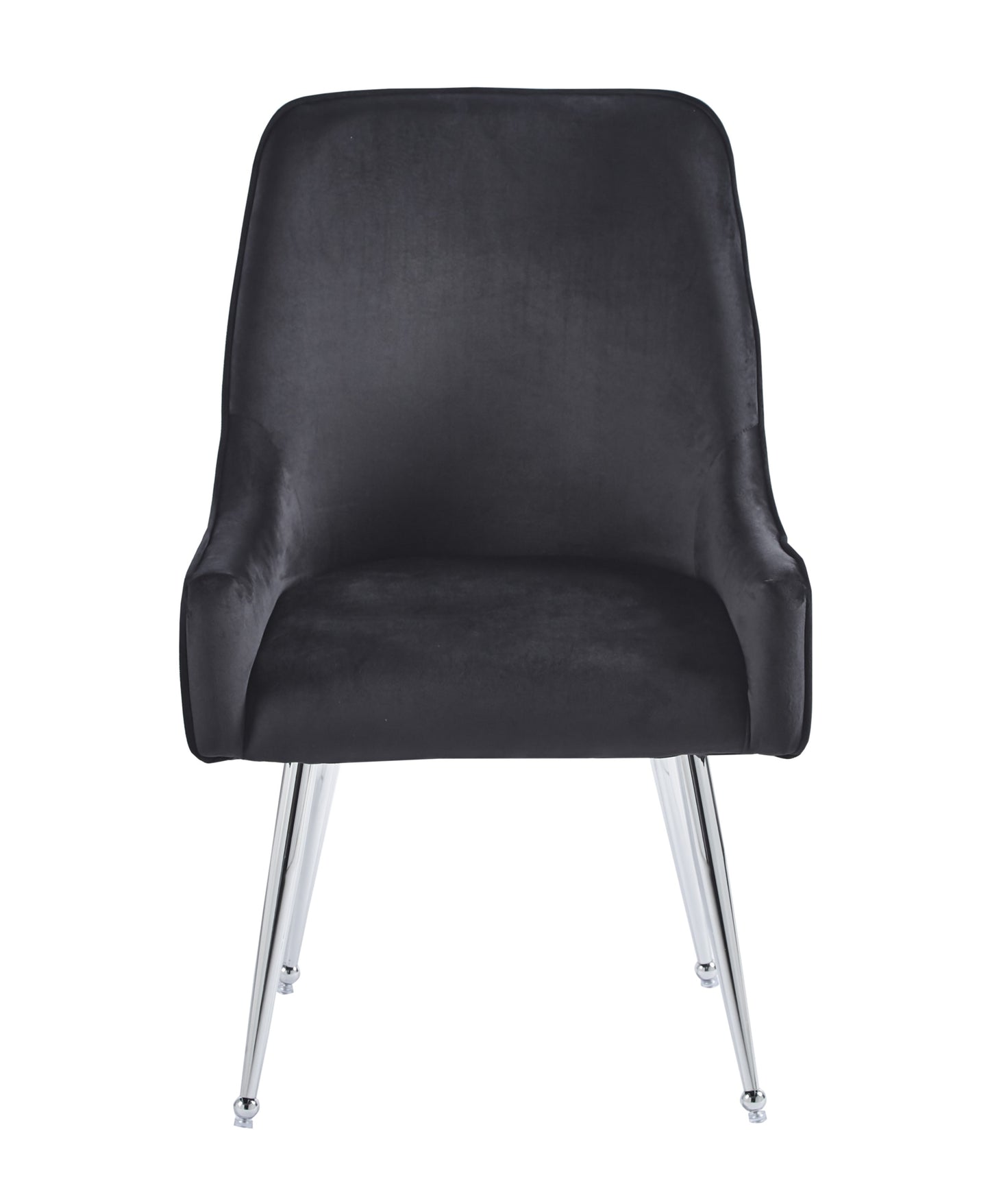 Chaise Luxury en Velours avec Pieds Chromés – Élégance et Confort