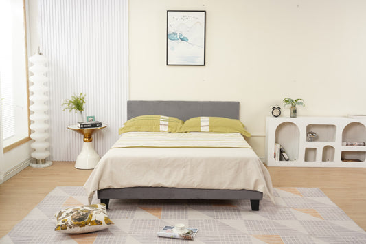 Lit Melbourne en velours – 140x190 cm – Élégance et confort