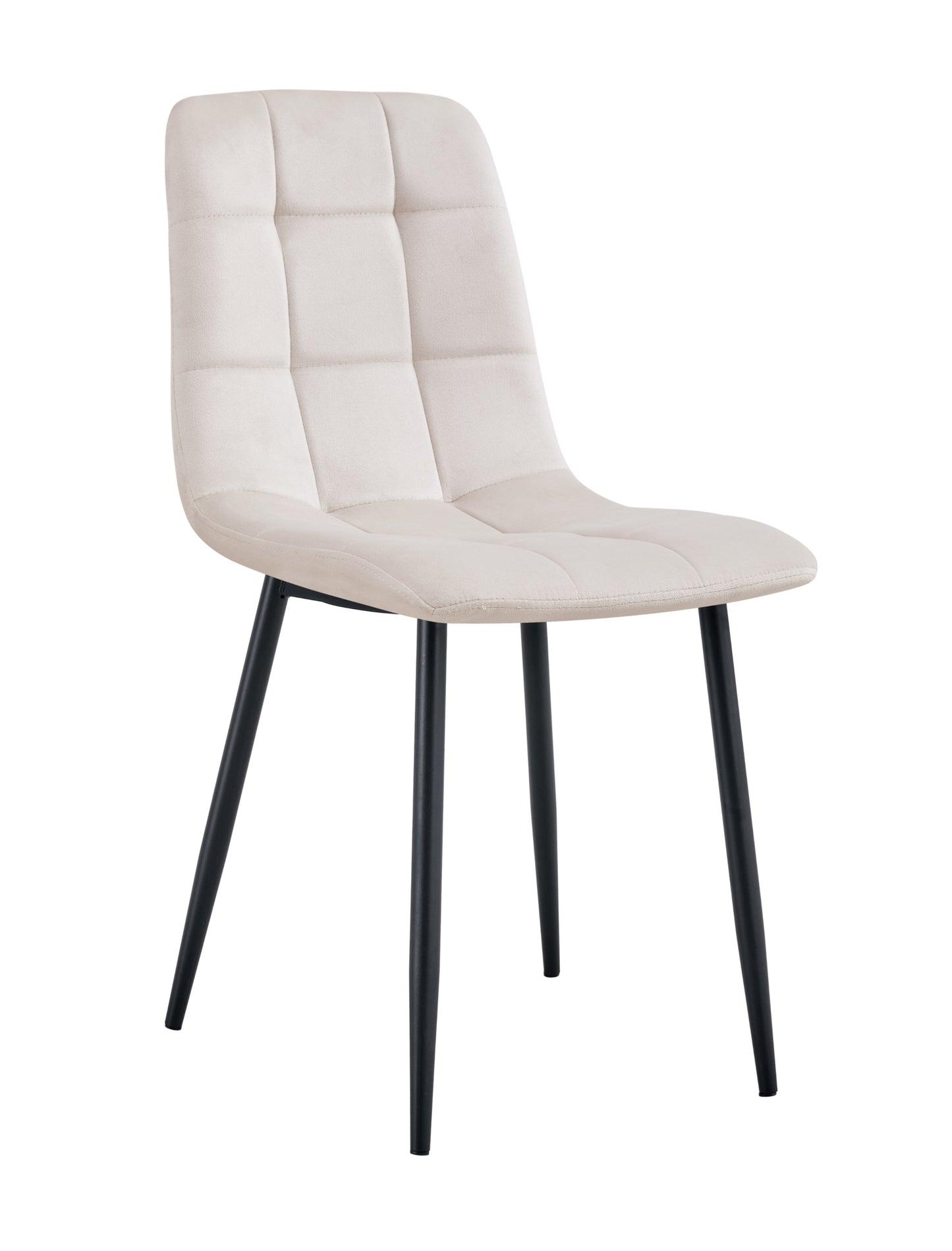 Chaise Elisa en Velours Noir avec Pieds Métal Noir – Élégance et Modernité