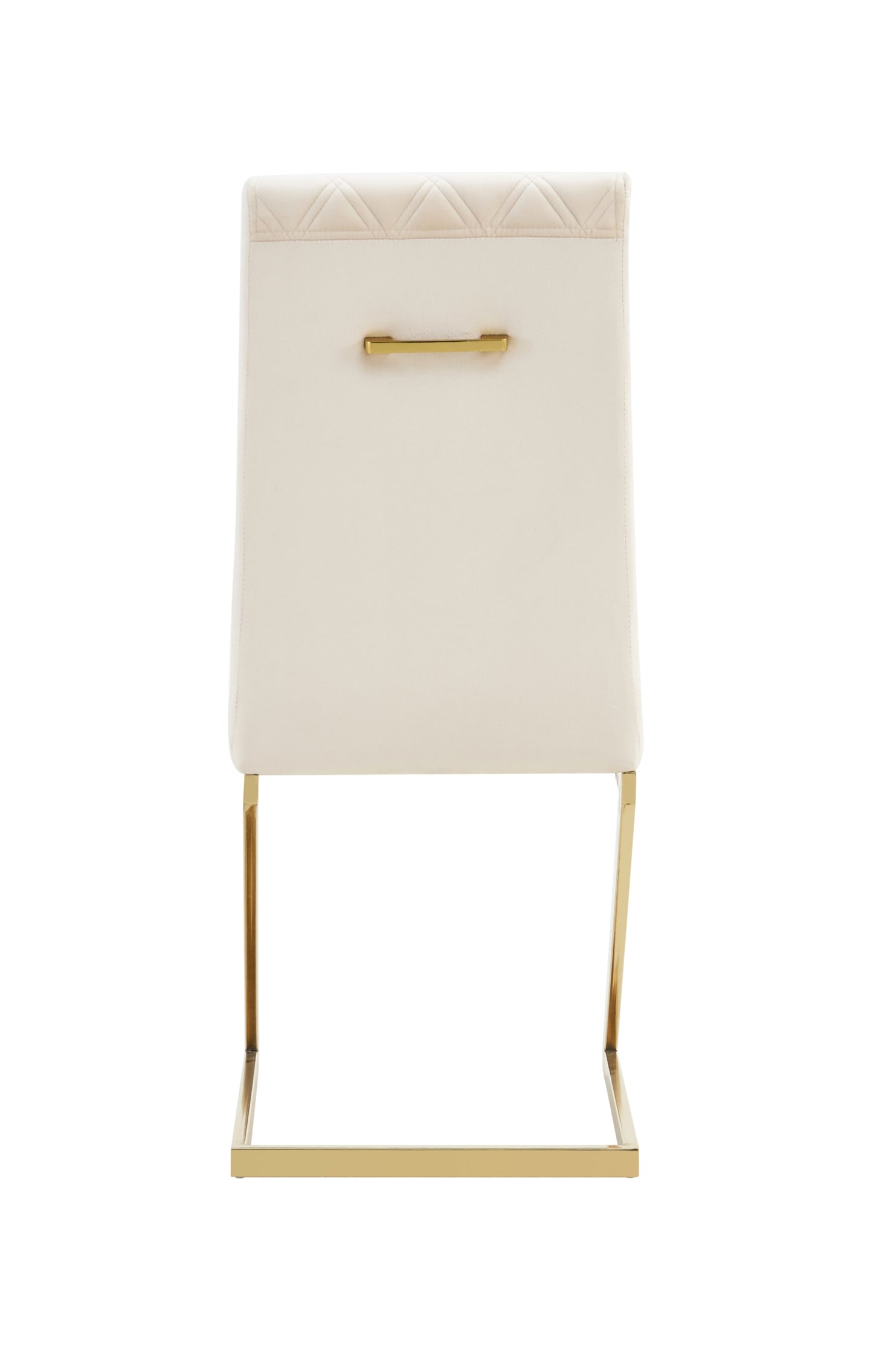 Chaise Cocomat Matelassée en Velours Beige avec Pieds Dorés – Élégance et Raffinement