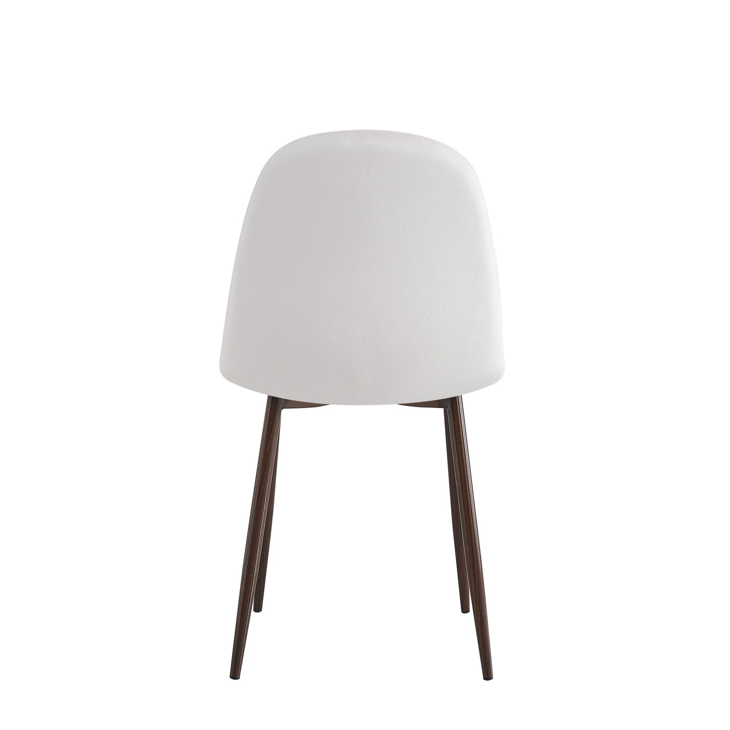Chaise Scandinave en Velours Beige avec Pieds Effet Noyer – Style et Confort