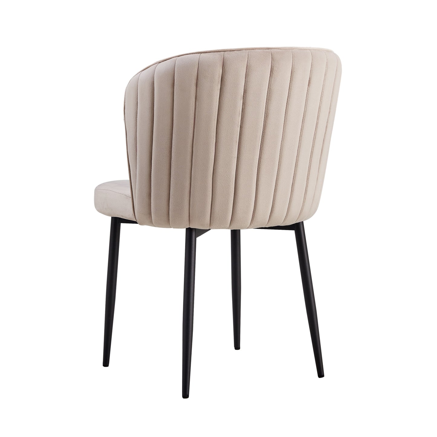 Chaise Diana en Velours avec Pieds Métal Noir – Élégance Moderne