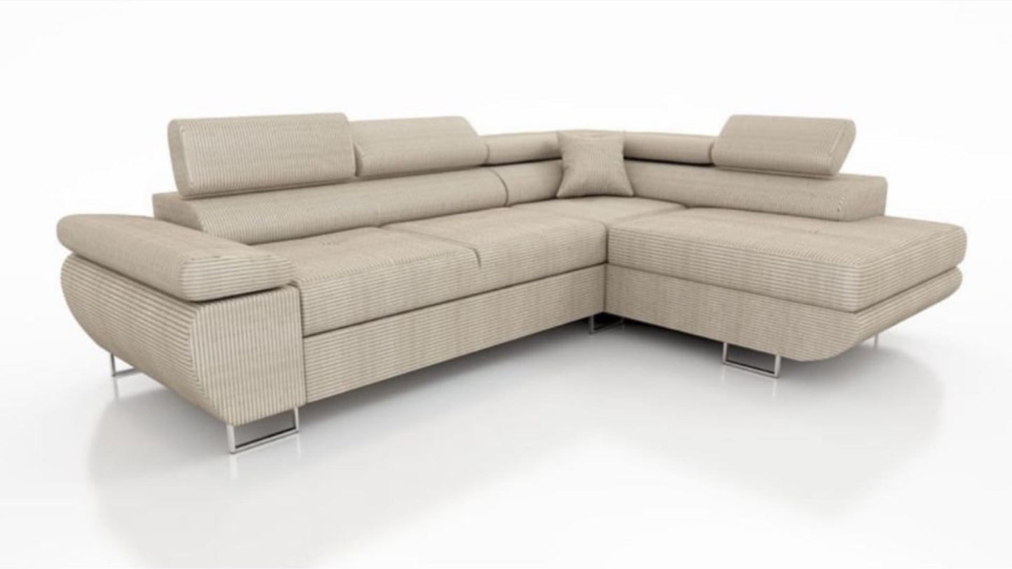 Canapé Toulouse – Angle droit convertible 275 x 205 cm
