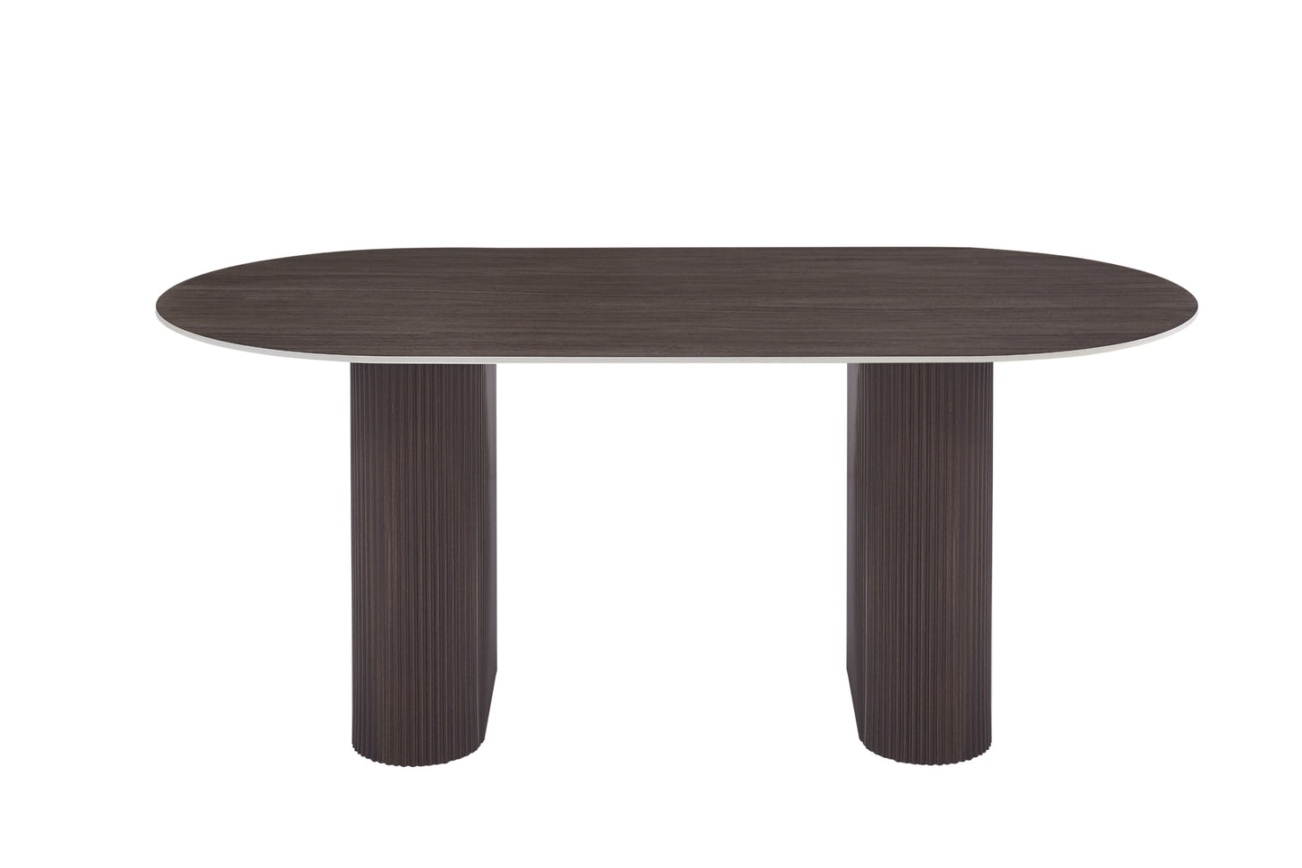 Table Basse Roxy – Pieds en Noyer & Plateau en Céramique Effet Noyer 180x90x75 cm