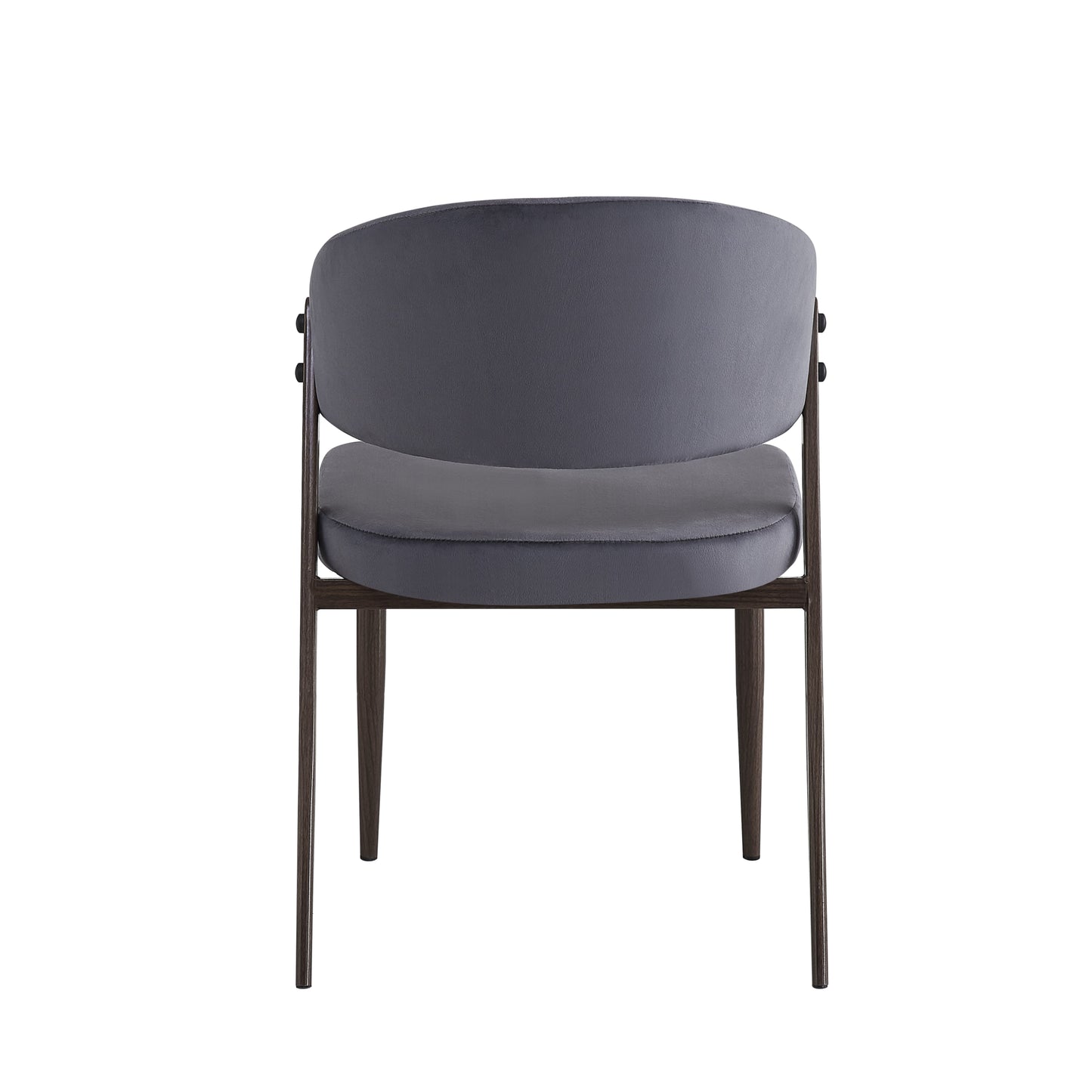 Chaise Lamia en Velours avec Pieds Finition Noyer – Élégance et Confort