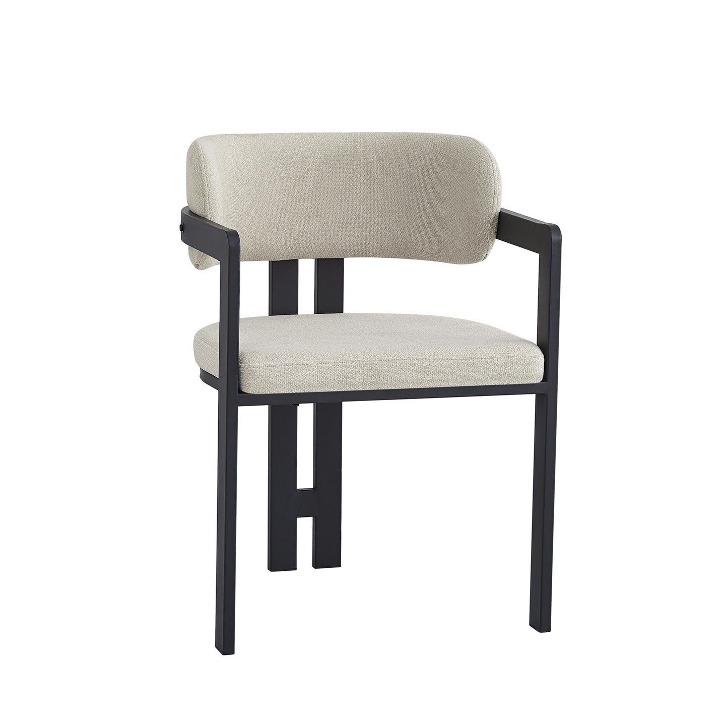 Chaise Mellow avec Pieds en Métal Noir – Assise Confort Élégante