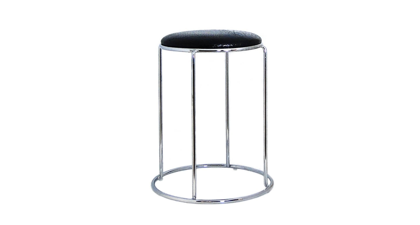 Tabouret Empilable en Similicuir Croco Rouge – Style et Praticité