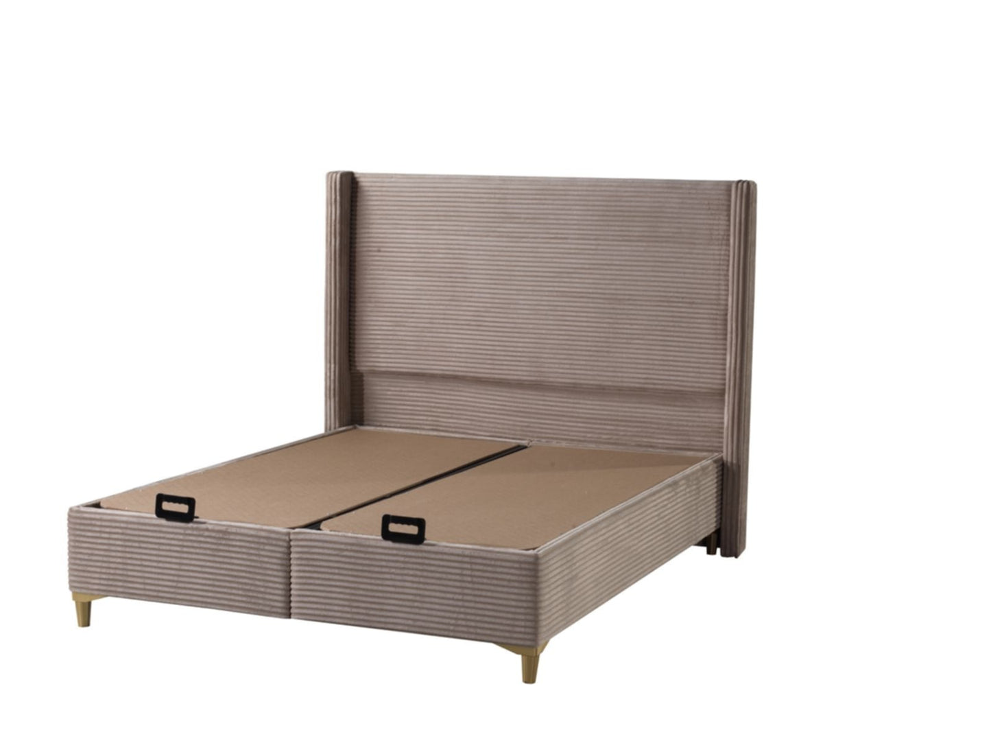 Kit lit coffre « Vénus » côtelé – 160x200 cm