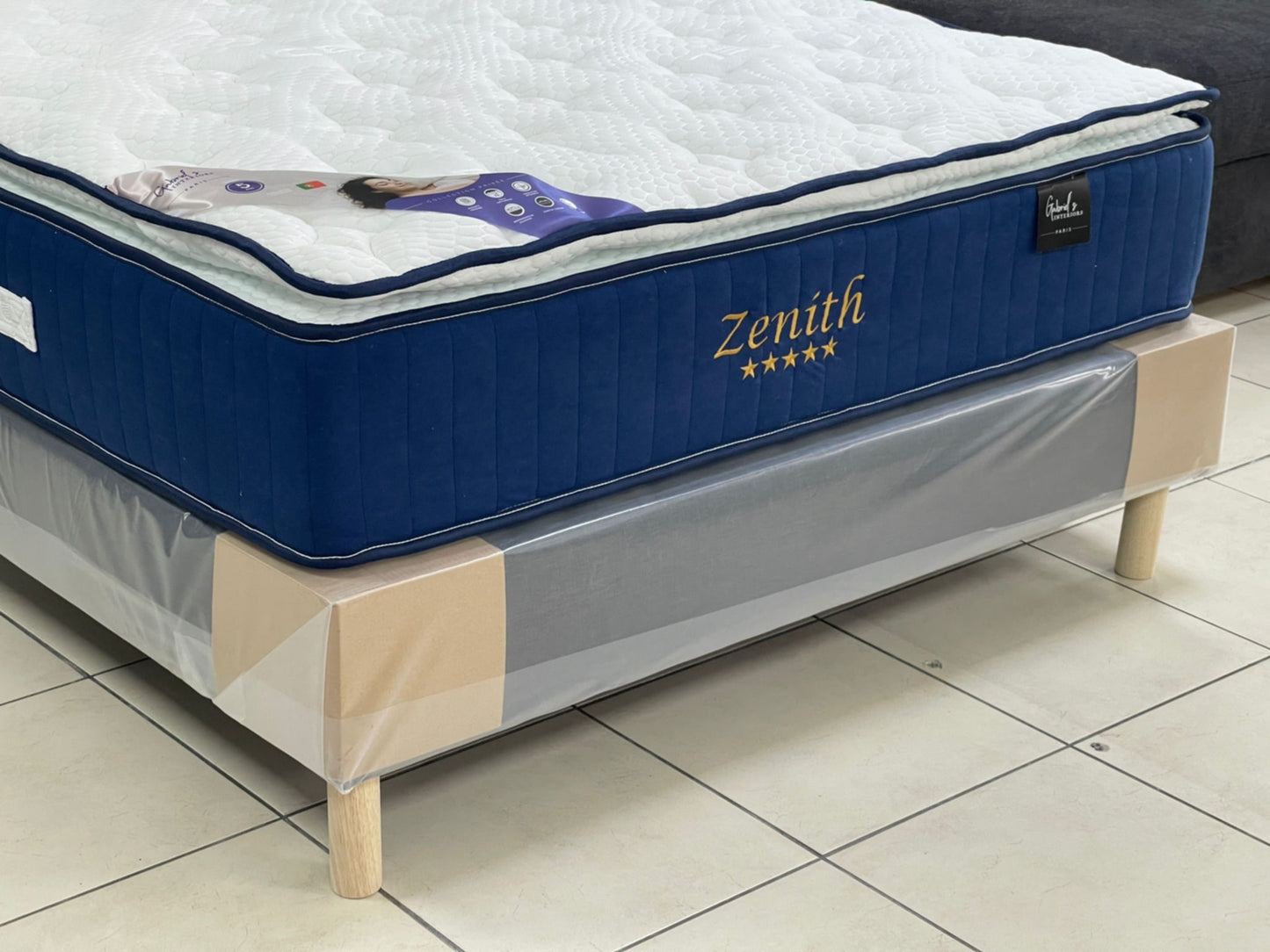 Matelas à Ressorts avec Surmatelas Zenith 160x200x32 cm