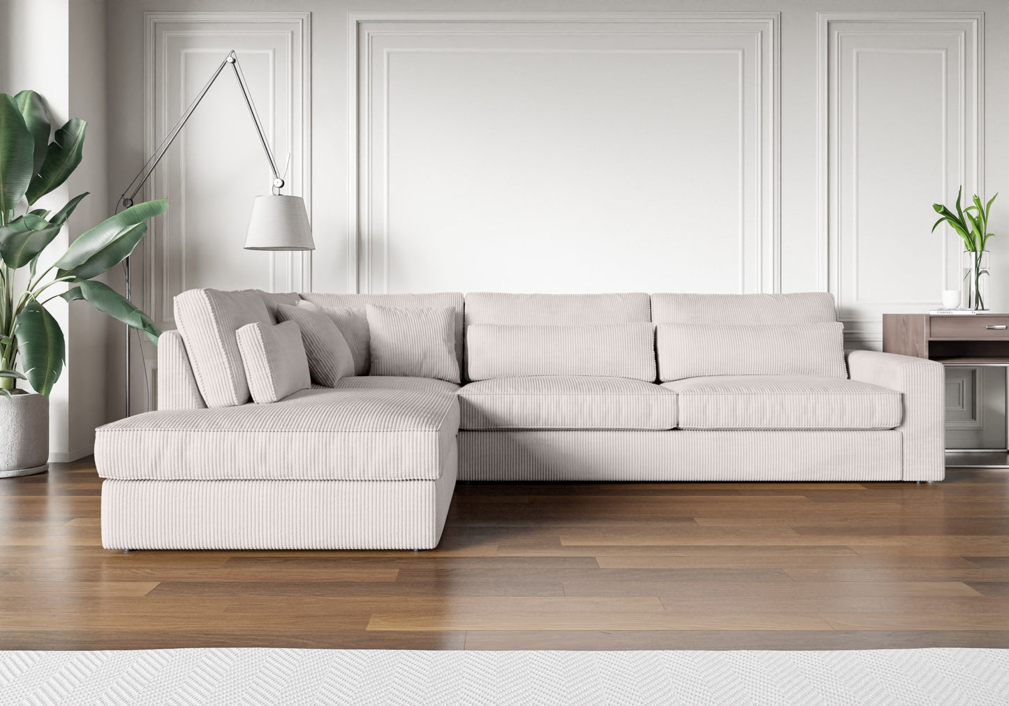 Canapé Bristola – Grand canapé d’angle Gauche moderne (315X230 cm)