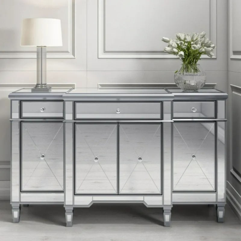 Buffet miroir Romane 165x45x91,5 cm – Élégance et rangement raffiné