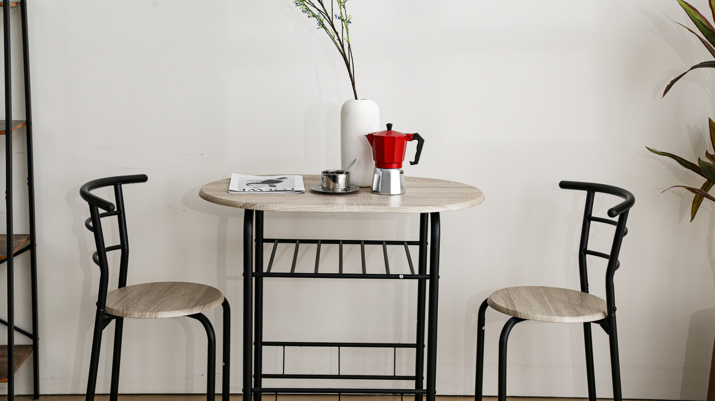 Ensemble Carry 2+1 – Table 80x53x74 cm avec 2 chaises