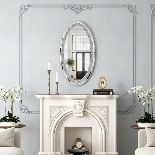 Miroir Éclat mural ovale 90x50 cm – Élégance et luminosité
