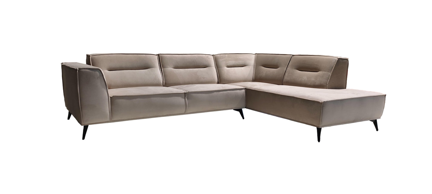 Canapé Sienna – Angle droit en velours élégant