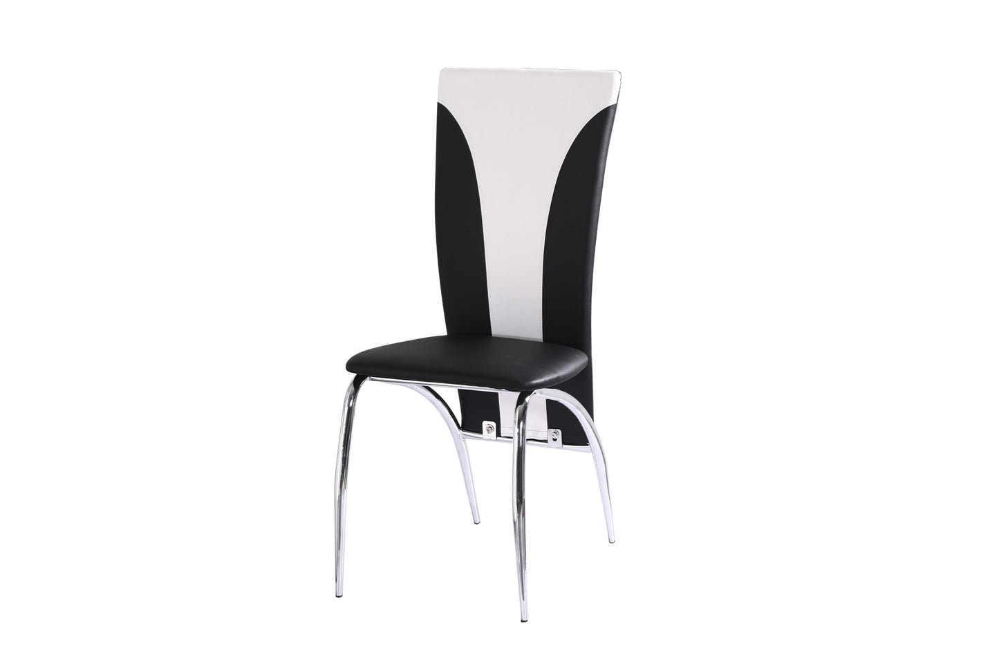 Chaise Duna en Similicuir Noir et Blanc – Élégance et Modernité