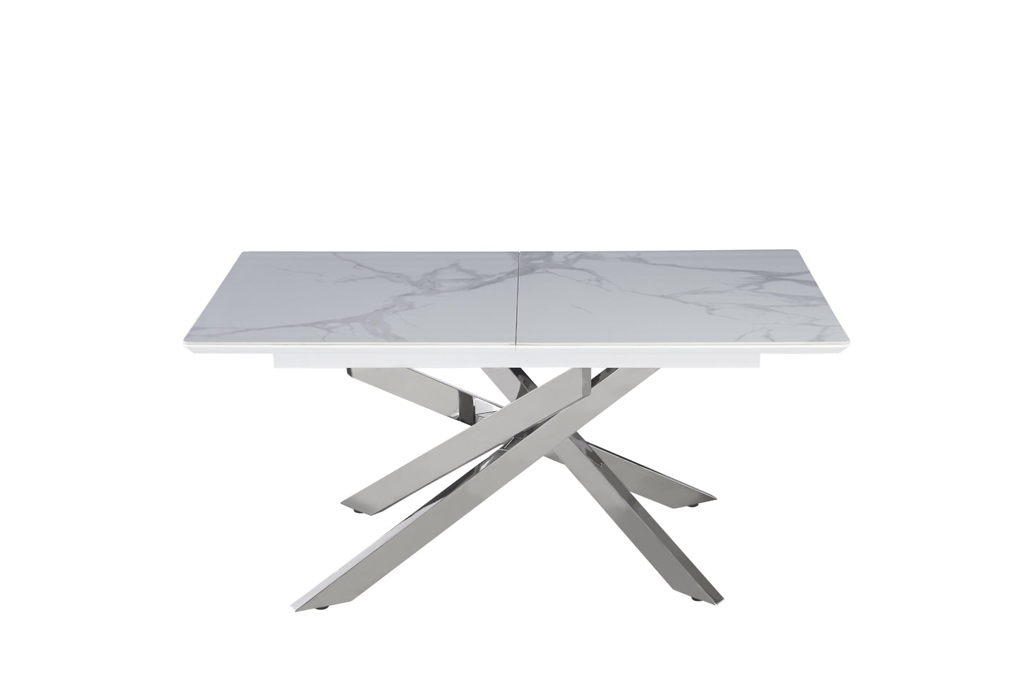 Table extensible Agathe – Plateau céramique et pieds design 160/200x90x75 cm