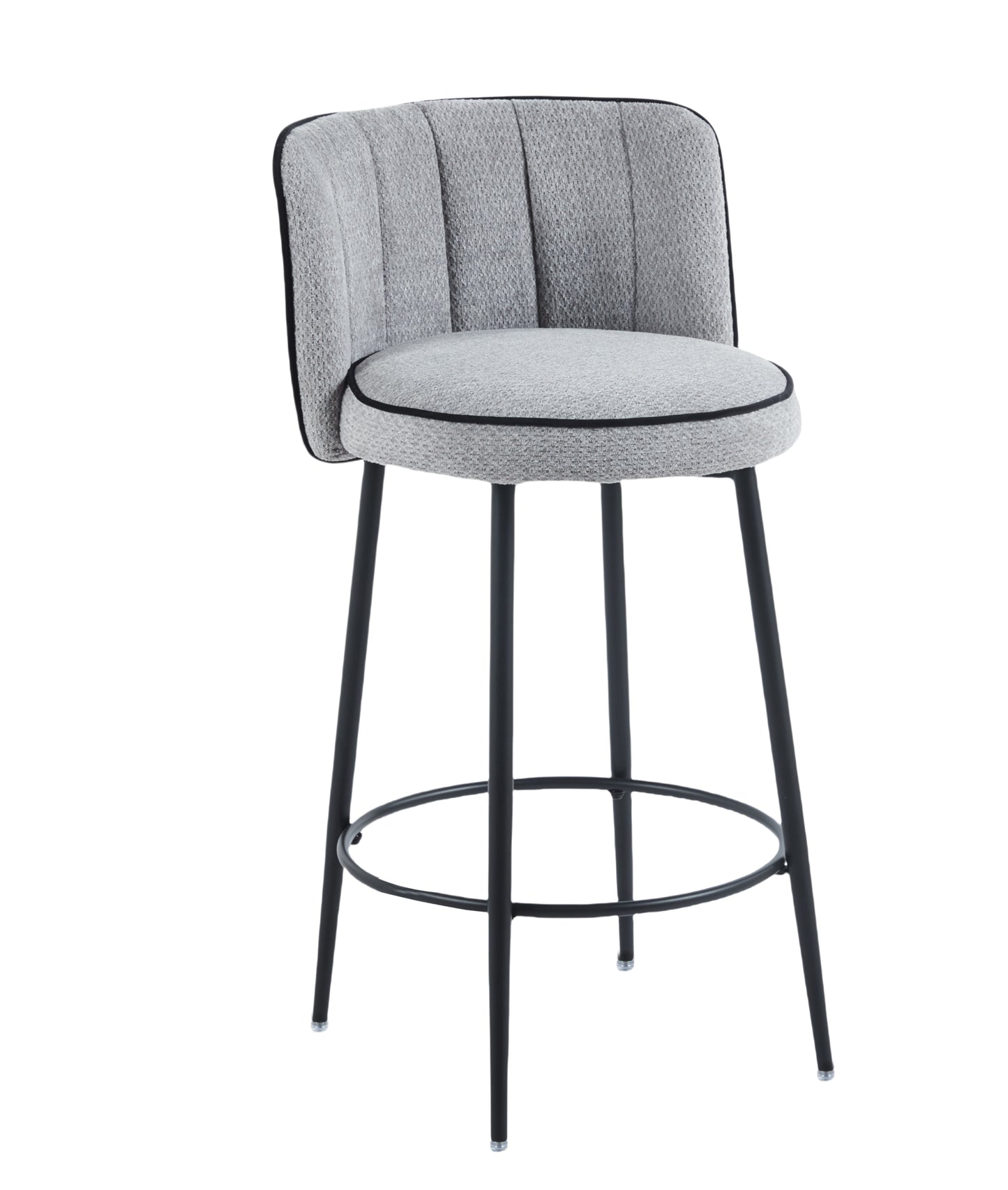 Tabouret de Bar Cathy avec Pieds en Métal Noir – Design Moderne et Confortable