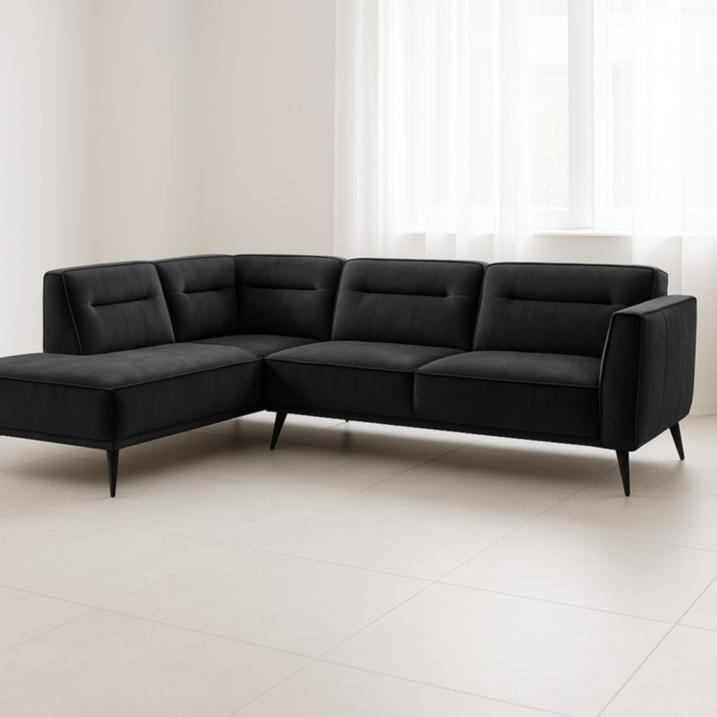 Canapé Sienna – Angle gauche en velours élégant
