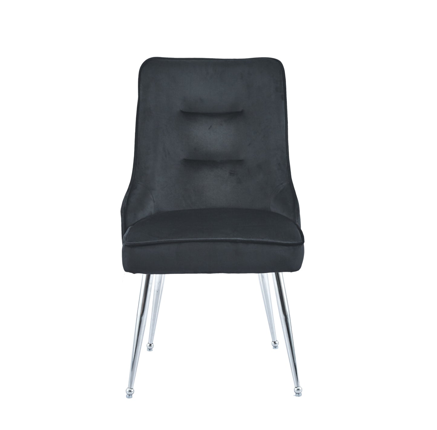 Chaise Zip en Velours avec Pieds Chromés – Confort et Style
