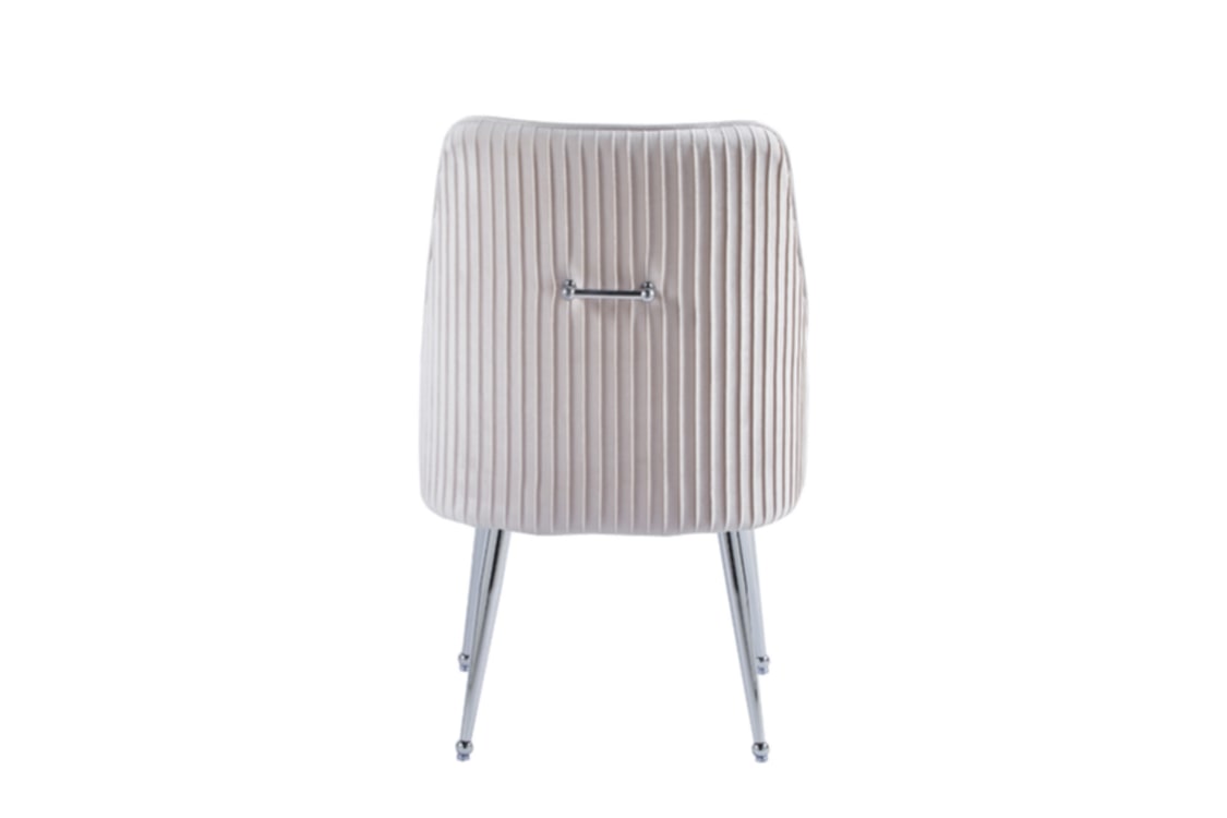 Chaise Luxury en Velours avec Pieds Chromés – Élégance et Confort