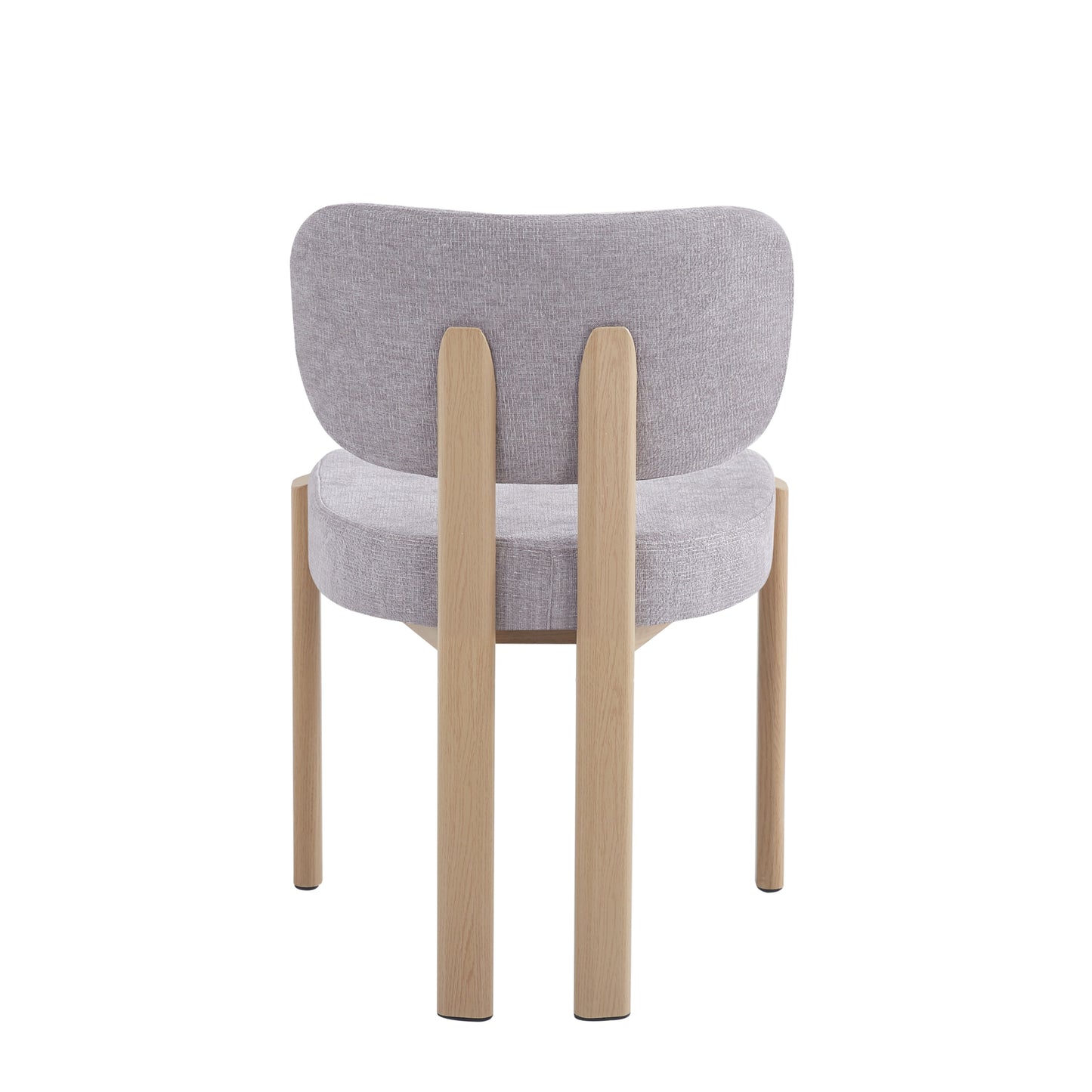 Chaise Baguette en Tissu Serge Chenille avec Pieds Effet Bois – Confort et Élégance