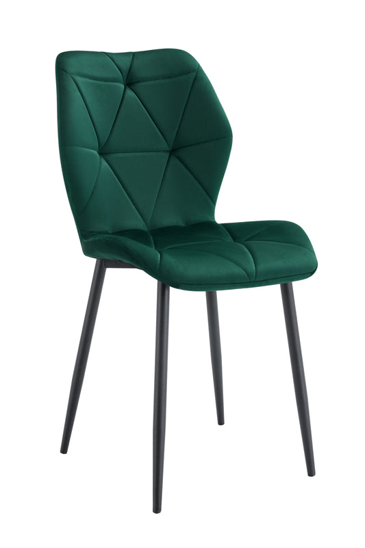 Chaise Coquillage avec Pieds Métal Noir – Élégance Contemporaine