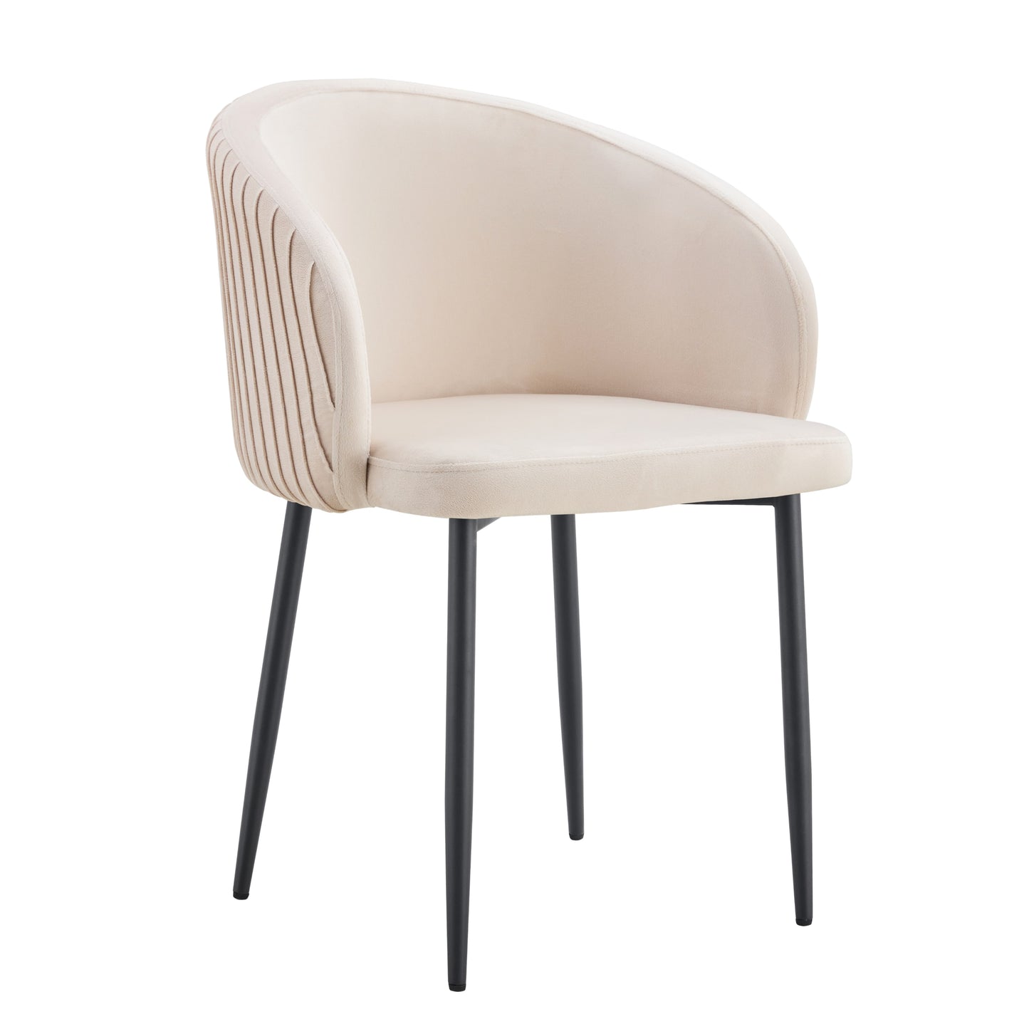 Chaise Carlita avec Accoudoirs et Pieds Métal Noir – Élégance et Confort