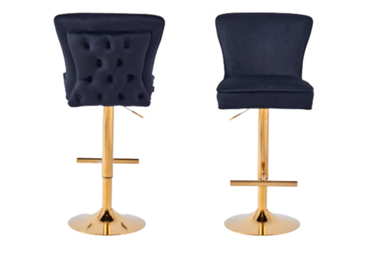 Tabouret de Bar Gabrielle avec Pieds Dorés – Chic et Confortable