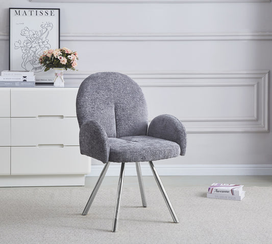 Chaise Mimi avec Accoudoirs et Pieds Chromés – Confort et Modernité