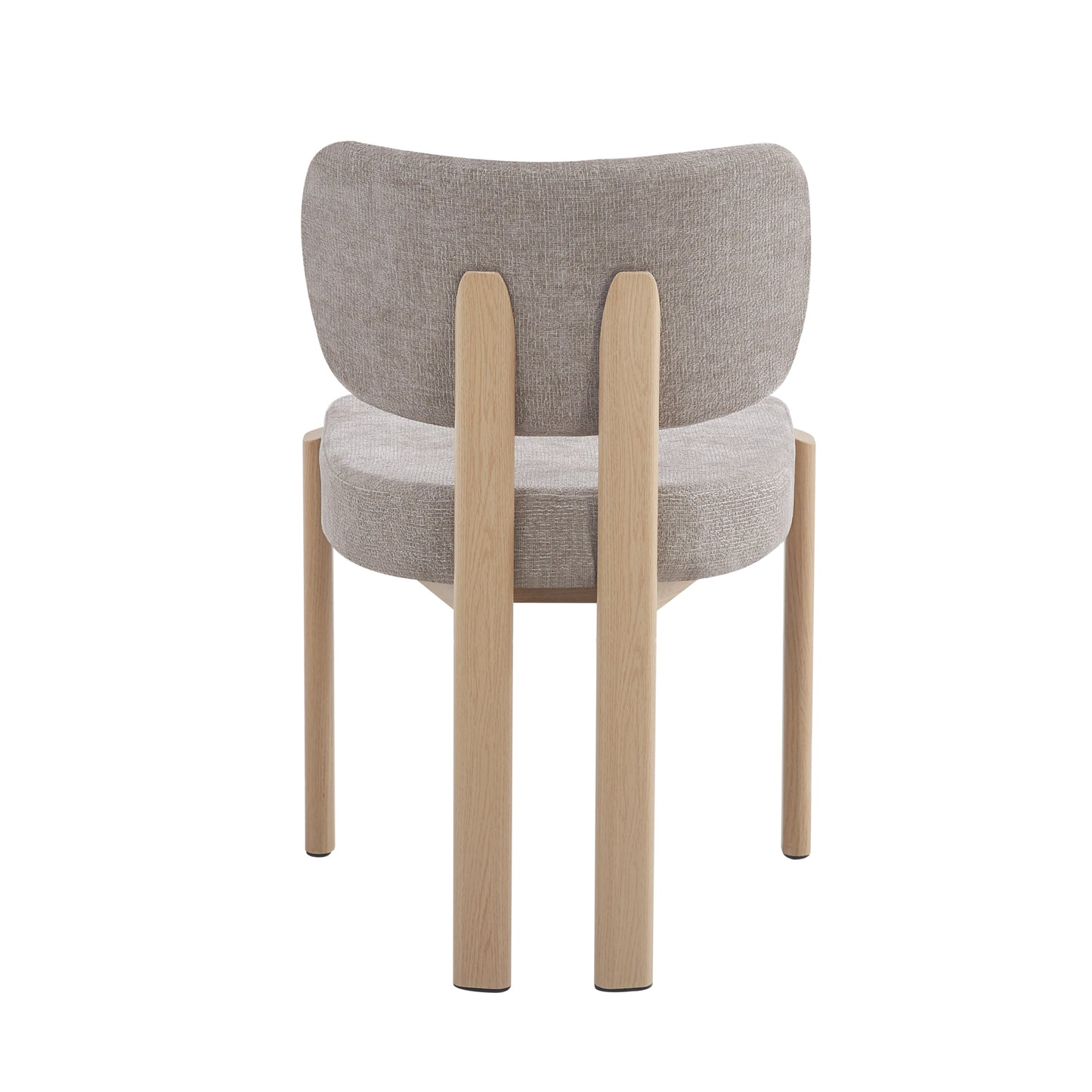 Chaise Baguette en Tissu Serge Chenille avec Pieds Effet Bois – Confort et Élégance