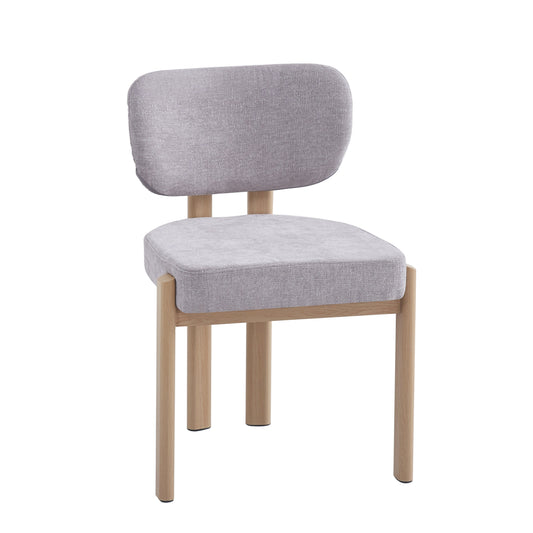 Chaise Baguette en Tissu Serge Chenille avec Pieds Effet Bois – Confort et Élégance