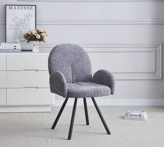 Chaise Mimi avec Accoudoirs et Pieds Métal Noir – Confort et Design