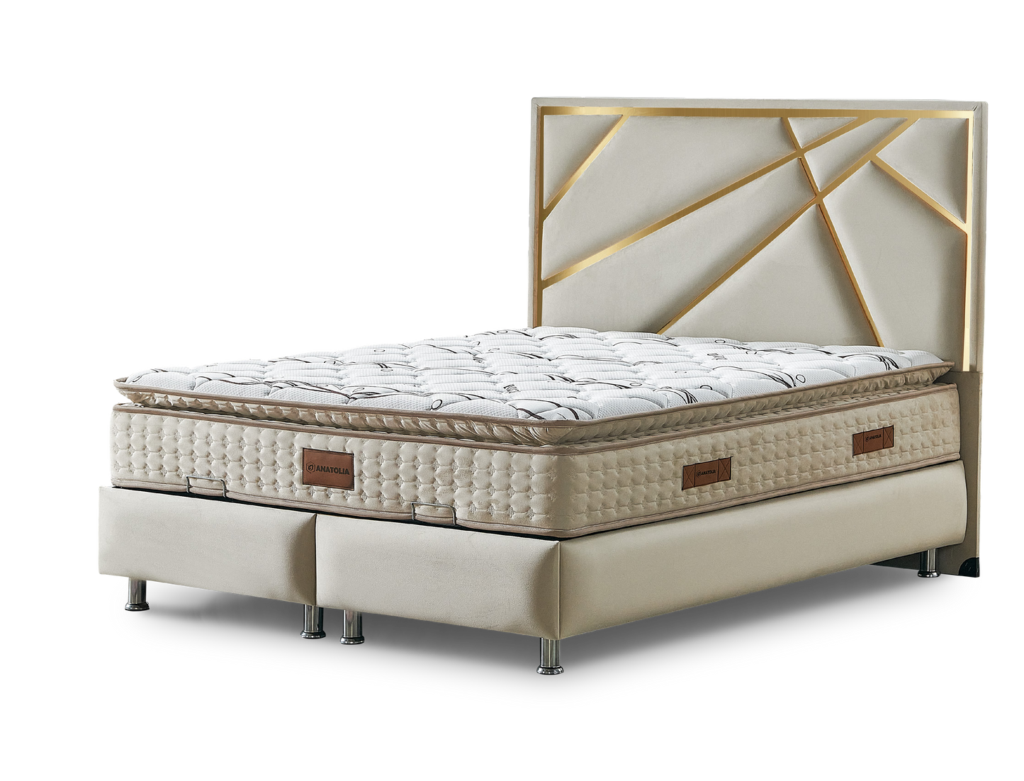 Lit « Oslo » double coffre – Style Scandinave et Confort Moderne