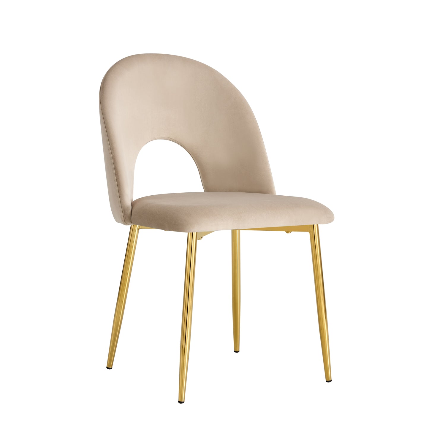 Chaise Teddy en Tissu Doudou avec Pieds Dorés – Douceur et Élégance