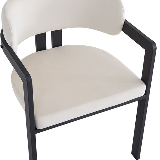 Chaise Mellow avec Pieds en Métal Noir – Assise Confort Élégante