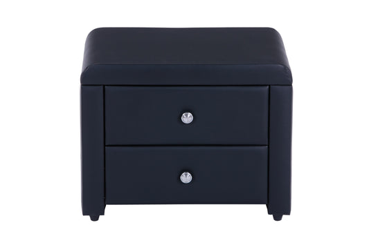 Chevet Malte Noir 50x38x38 cm