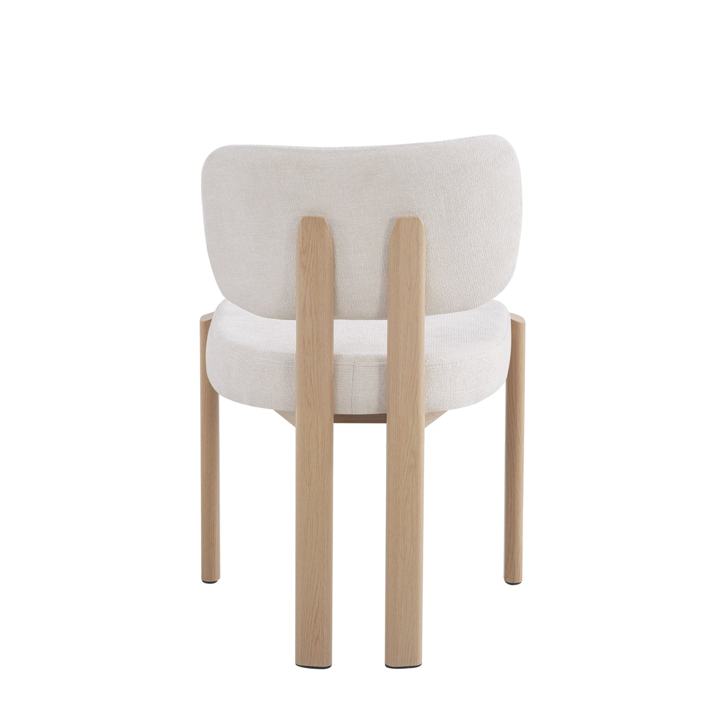 Chaise Baguette en Tissu Serge Chenille avec Pieds Effet Bois – Confort et Élégance