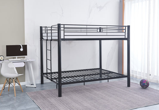 Lit Superposé « Colosse » en Métal Noir Mat – 140x190 + 140x190 cm